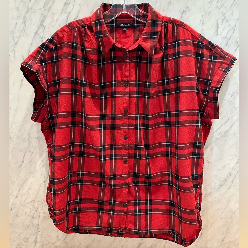 Madewell Red and Black Plaid Shirt